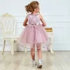 Vestidos de menina verão meninas roupas de menina de flores para crianças para renda floral Fluffy Princess Dress Dress Child Birthday Birthday Party Vestidos