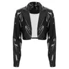 Women's Jackets Fashion Long Sleeve Crop Jacket For Women Glossy Patent Leather Lapel Cropped Coat Ladies Wetlook Clubwear Cosplay Party