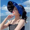 Chapeaux à bord large 2 en 1 coquille d'été Femmes Sunshade Femme extérieure Place douce pliable Capes de seau UV Protection Hoop Hoop Sun Sun