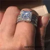 925 anelli di matrimoni taglieti con anello di banda d'argento sterling 3ct 3ct Lab Diamond Fashion Gioielli di lusso per donna Anniversario di fidanzamento