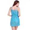 Robe de glissement en dentelle féminine 2024 Match d'été Cover Ups Spaghetti Spaghetti Spaghetti TUNIC FEMMES plus taille