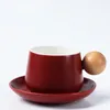 Cups schoteltjes Noordse keramische beker en bord set ontwerper de high -end voortreffelijke uiterlijk Koffie Business Gift Drinkware Mokken