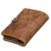 財布ファッションカードホルダー本物の革の財布の男性小さなウォレット男性クラッチマンウォレットハスプジッパーマネーバッグポルトモニーコイン財布