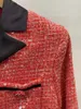 Мужские повседневные рубашки 24 -й пружинный вин красный лурекс с блестками верхняя куртка1,9