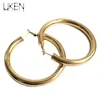 Other UKEN 2023 Punk Fashion 70mm Diameter Wide Big Hoop Earrings For Women Statement Earrings Brincos Jewelry Accessories Thick 240419