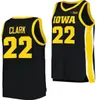 22 Caitlin Clark College Basketball Jersey cousu Indiana Fever Home Away Yellow Black White Navy S-4XL