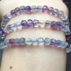 Link Bracelets Natural Fluorite Cube Bracelet String Charms Handmade Fortune Energy Bangle Mineral Woman Amulet Jewelry Gift 1PCS