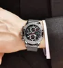 Benyar Fashion Chronograph Mens Watches Top Brand Luxury Military rostfritt stål Strap Quartz Sports Watch Relogio Masculino4282340