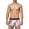 Underpants Herrenunterwäsche atmungsaktiven Boxer für Männer Home Shorts mit freiliegendem Bund gedrucktem Schwimmen Surfen Strandkleidung 2024