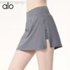 Desginer yoga shorts kvinna byxa topp kvinnor sommar sport kvinnor anti bländning fitness halva löpning tennisgrupp kort kjol