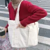 Tassen canvas multipockets handtas voor studentenschool leraar fabric vrijetijdstop tas voor tiener grote jumbo luiertas