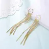 Dangle Earrings Women's Stylish Tasseled Long Dangling Quality Alloy Female Brincos Bijoux Femme Accessories 2024