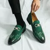 Chaussures décontractées Fashion en cuir en cuir en métal Muisse de boucle