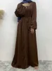 Ethnic Clothing New High Quality Nida Muslim Kimono Abaya Eid Womens Dress Dubai Clothing Solid Color Islamic Long Robe Middle East Fashion 2XL d240419
