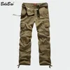 BOLUBAO Men Cargo Pants Men Multi Pockets Pants Military Camouflage Track Pants Trousers Mens Elastic Waist Pant 240409