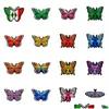 Bebida sTs MOQ 20pcs Butterfly Custom Sile St Toppers Er Charms Buddies Diy Decorative 8mm Party Party Drop Drop Drop Otcx4