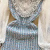 Robes décontractées Msharbor 2024 Boutique Robe de femme Sweet Lourde en dentelle à diamant