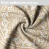 Table Cloth Round Tablecloth 160CM Mandala Black White Polyester Cover Circular Covers For Dining/Table/Wedding