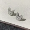 Toppdesignerörhängen Nya Vancancleff Full Diamond Faryfly örhängen med diamant inbäddade enkla och fashionabla ljus lyxörhängen