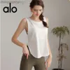 Desginer Alooo Yoga Aloe Shirt Clothe Short Woman Snow Cotton Loose Fitting Sports Vest Womens Blouse Fitness Breathable Pilates Sleeveless Top