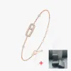 Urok Bracelets 925 Sterling Sier Single Diamond Rollable Bransoletka Europejska i amerykańska Znakomita biżuteria Dostarcz dhxhj