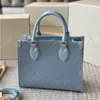 24ss Women Borse Borse classiche borse di fiori designer Luxurys Haze Blue Shouder Crossbody Messenger Ladies Travel Borse Borse SRPX