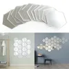 3D Hexagon Mirror Wall Stickers Diy Mirrors Sticker avtagbart självlim estetiska mosaikplattor dekaler hemdekoration 240410