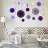 Dekorativa blommor papper fan blommor dekoration hantverk fans props wafer party hängande dekorationer banner bröllop