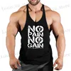 Herr t-shirts 2023 Cotton Gym Shirt Sport Tank Top Men Slveless Running Shirt Men Workout Training Tank Top Sport Stringer Vest T240419