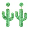 Boucles d'oreilles Creative Cactus artisan à main perle de style ethnique bohème Déclaration de mariage des femmes