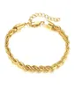 Women039S armband Joolim High End 18K Gold Plated Rope Chain Armband Stainls Steel Jewelry5868120