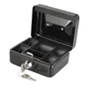 Chiave Protable Box Safe Key Locker Mini acciaio in acciaio Piggy Box Memority Cash Hidden Money Coin Gioielli in contanti con cassetto Casella di trasporto 240415