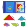 3D -pussel magnetiska pussel leksaker för barnpussel 3d tangram barnutbildning leksaker trämontessori utbildningsspel för barn 240419