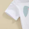 Zestawy odzieżowe Urodzona dziewczynka wielkanocna stroje małe bluzki i szorty