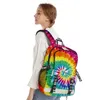 Sac à dos harajuku tie-dye sacs scolaires d'étudiant colorés unisex 3D imprimer Oxford étanche Notebook multifonction sac à dos de voyage