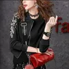 Women's Jackets Fashion Sequined Beaded Short Coat Female 2024 Spring Autumn Elastic Slim Casual Jacket Tops Red Black Outerwear