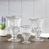 Vasen Kristallglasblüten Vase Set transparent dicke runde hydroponische Hochzeitshäuser Dekor Mini Retro klar für Blumen