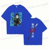 T-shirts voor heren Hot Fashion Kamado Tanjirou Gedrukte T-shirt Anime grafische T-shirt Dames Casual Top Cool Summer Shorts Slave T240419