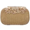 Kopplingar Hotunique Gold Rhinestone Evening Bag Clutch Purse Party Bridal Prom