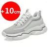 Casual schoenen mannen lift verhoogde hoogte verhoogd met 10 cm insoles 8 cm man sport toeneemt