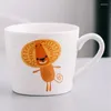 Mugs Coffee Mug Tasse Double Ceramic Cup Home Creative Japanese Couple Breakfast Milk Drinking Water Drinkware Cups