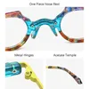 Lunettes de soleil Frames HEPIDEM ACÉTATES Lunes Femmes Fames 2024 Vintage Retro Cat Eye Prescription Eyeglass Men Optical Spectacles Eyewear