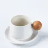 Cups schoteltjes Noordse keramische beker en bord set ontwerper de high -end voortreffelijke uiterlijk Koffie Business Gift Drinkware Mokken