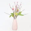 Dekorative Blumen 3pcs Bunte Osterei -Picks Zweige mit künstlichen Beerenstämmen Blätterblume gefälschte Pflanzen Festival Party Home Vase Dekor