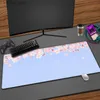 Mouse Pads Wrist Rests Pink Cherry Blossoms Mousepad XXL Computer 300x800 Large Pc Mouse Pad Art Sakura Keyboard Mause Rug Office Accessories Desk Mat Y240419