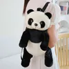 3545 cm panda en peluche sac à dos caricature mignon jouet en peluche douce sac à banc d'animaux pour enfants cadeaux d'anniversaire filles 240407