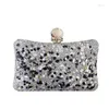 Borse da sera 2024 Women Diamond Clutch Bling Banquet Words Borse per la cena di lusso con goccia a catena MN1637