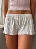 Dames shorts pivanzore y2k pyjama vrouwen elastische lage taille knop bodycon micro lounge bodems boyshorts