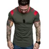 2024 Summer Men's Crew Teck Patrón de brazo Camiseta con cremallera Nuevo estilo personalidad masculina manga corta