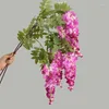 Decoratieve bloemen Silk Wisterias Fake Faux Wedding Tridented Retta Vines Home Decorations for Anniversary